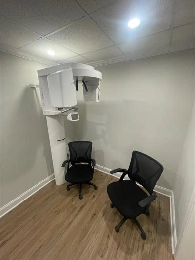 exam room with x-ray machine